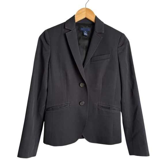 J. Crew Jackets & Blazers - J. Crew Women’s School Boy Wool Blazer Size 2 Black Shoulder Pad Single Breasted